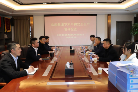 集团安管部一行赴旺财28官网地产公司开展 岁末年初安全生产督导检查